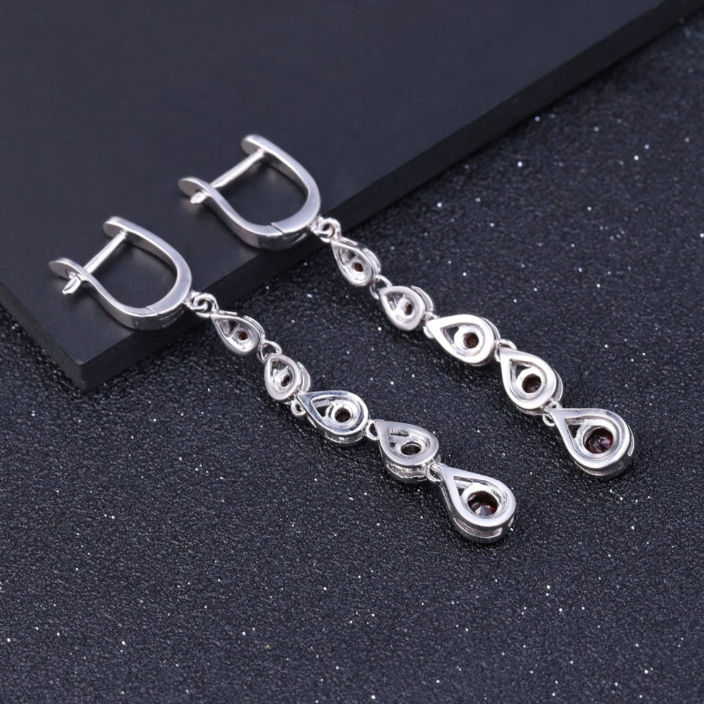 Garnet Drop Earrings